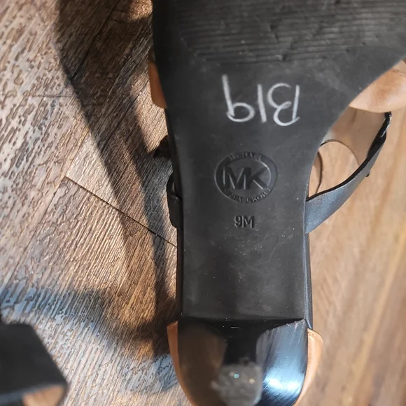 Michael Kors Black and Brown Heeled Sandals - Picture 8 of 8